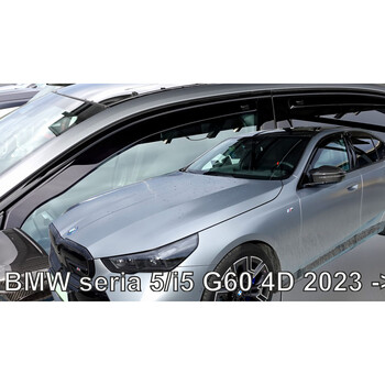 ΑΝΕΜ.SET11002 ΑΝΕΜΟΘΡΑΥΣΤΕΣ ΓΙΑ BMW ΣΕΙΡΑ 5/i5 G60 4D 2023+ ΣΕΤ ΑΥΤΟΚΙΝΗΤΟΥ ΑΠΟ ΕΥΚΑΜΠΤΟ ΦΙΜΕ ΠΛΑΣΤΙΚΟ HEKO - 4 ΤΕΜ