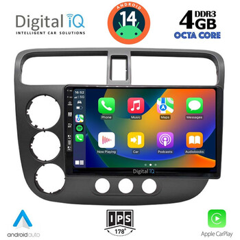 DIGITAL IQ BXF 6187_CPA (9inc) MULTIMEDIA TABLET for HONDA CIVIC 4D mod. 2001-2006
