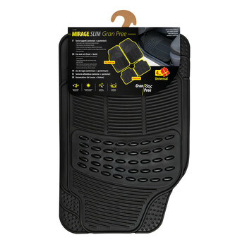 L2648.4 ΠΑΤΑΚΙΑ ΛΑΣΤΙΧΟ MIRAGE SLIM GRAN PREE UNIVERSAL 45x70,5 + 43x45cm ΜΑΥΡΟ LAMPA - 4 ΤΕΜ.