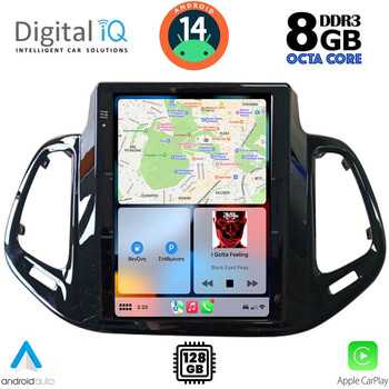 DIGITAL IQ BXF 7878_CPAA TESLA STYLE for JEEP COMPASS mod. 2017-2020