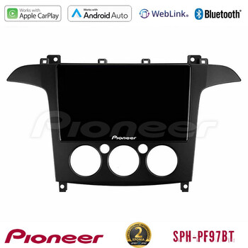 Pioneer sph-Pf97bt Series    Ford s-max 2006-2008 (Manual A/c) Multimedia Station 9 (Tablet Style) με Carplay &Amp; Android Auto u-sph-Fd408