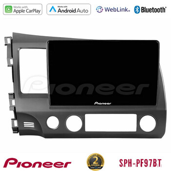 Pioneer sph-Pf97bt Series    Honda Civic 2006-2011 Multimedia Station 9 (Tablet Style) με Carplay &Amp; Android Auto u-sph-Hd908