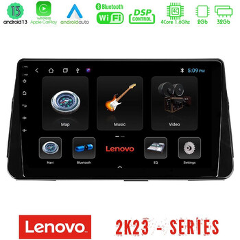 Lenovo car pad Nissan Micra k14 4core Android 13 2+32gb Navigation Multimedia Tablet 9 u-len-Ns1046