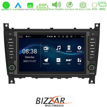 Bizzar Mercedes W203 Facelift oem 8core Android12 4+64gb Navigation Multimedia Deckless 8 (Oem Style) u-px5-Mb17