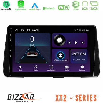 Bizzar xt2 Series 4core Android13 2+32gb Nissan Micra k14 Navigation Multimedia Tablet 9 u-xt2-Ns1046