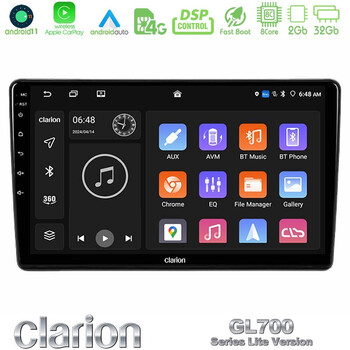 Clarion Gl700 Lite Series 8core Android11 2+32gb Alfa Romeo 159/brera/spider Navigation Multimedia Tablet 9 με Carplay &Amp; Android Auto u-G72l-Ar2863