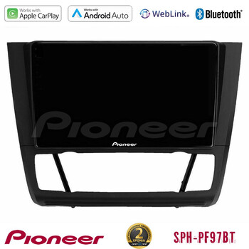 Pioneer sph-Pf97bt Series    bmw 1series E81/e82/e87/e88 (Auto A/c) Multimedia Station 9 (Tablet Style) με Carplay &Amp; Android Auto u-sph-Bm1012