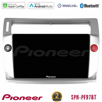 Pioneer sph-Pf97bt Series    Citroen c4 2004-2010 Multimedia Station 9 (Tablet Style) με Carplay &Amp; Android Auto u-sph-Ct0812