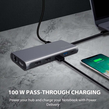 ICY BOX 12 IN 1 TYPE-C DOCK (HUB + HDMI + DP + CARD READER + LAN) PD100W