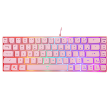 WHITE SHARK RGB GAMING MEMBRANE KEYBOARD RONIN PINK