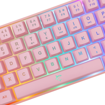 WHITE SHARK RGB GAMING MEMBRANE KEYBOARD RONIN PINK