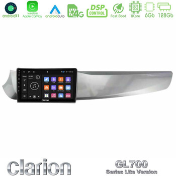 Clarion Gl700 Lite Series Alfa Romeo Giulietta 2010-2014 8core Android11 6+128gb Navigation Multimedia Tablet 9 με Carplay &Amp; Android Auto u-G76l-Ar1799
