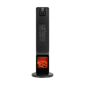 TSA8062 . Κεραμικό αερόθερμο 800W/2000W με τηλεχειριστήριο και απομίμηση τζακιού TEESA