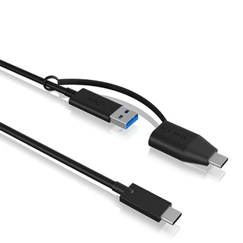 ICY BOX TYPE-C 3.2 TO USB 3.1 & TYPE-C ADAPTER 0.35M BLACK
