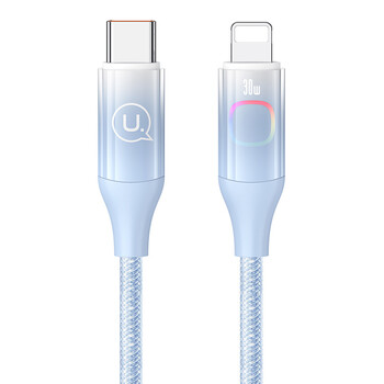 USAMS καλώδιο Lightning σε USB-C US-SJ638, 30W PD, 1.2m, μπλε