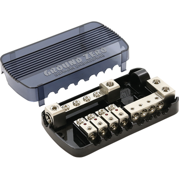 Ground Zero  Gzdb 4.50/8.20 Manl  4x 50 mm² / 0 awg Input / 8x 20 mm² / 4 awg Output Άμεση Παράδοση