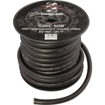 Ground Zero  Gzpc 50b  Gzpc 50b
50 mm² High Quality cca Power Wire – Black Άμεση Παράδοση