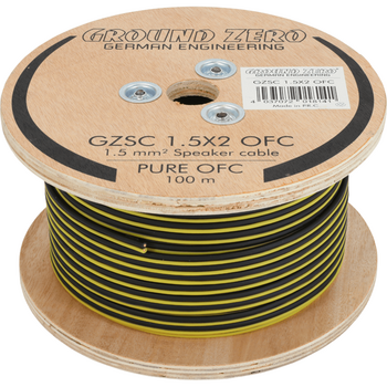 Ground Zero  Gzsc 1.5x2 ofc  Gzsc 1.5x2 Ofc
2x 1.50 mm² ofc Speaker Wire Άμεση Παράδοση