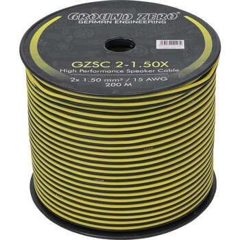 Ground Zero  Gzsc 2-1.50x  Gzsc 2-1.50
2x 1.50 mm² Speaker Wire Άμεση Παράδοση