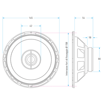 Macrom  M2c62  6.5 Inches Coaxial two-way Speaker Άμεση Παράδοση