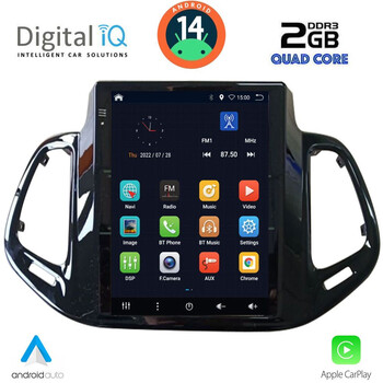 DIGITAL IQ BXC 3878_CPAA TESLA STYLE for JEEP COMPASS mod. 2017-2020