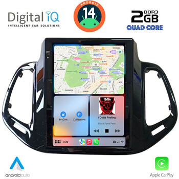 DIGITAL IQ BXC 3878_CPAA TESLA STYLE for JEEP COMPASS mod. 2017-2020