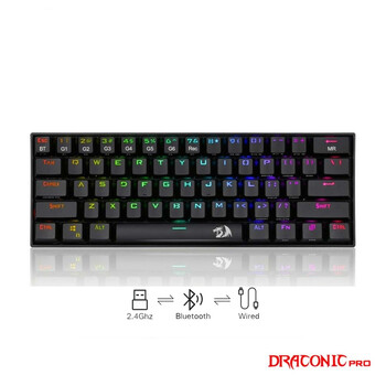Gaming πληκτρολόγιο - Redragon K530W RGB Draconic Pro White (Custom Brown)