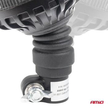 04107/AM ΦΑΡΟΣ ΦΙΜΕ HEAVY DUTY W28P 12/24V 16LED ΕΛΑΣΤΙΚΟΣ ΒΙΔΩΤΟΣ ΠΟΡΤΟΚΑΛΙ Υ169mm Φ110mm AMIO - 1 τεμ.