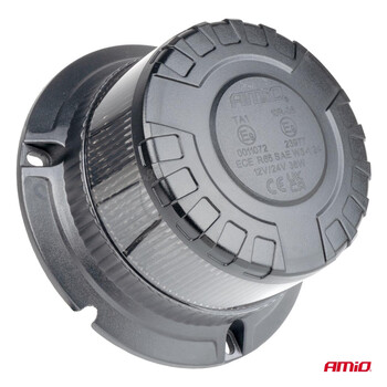 04109/AM ΦΑΡΟΣ ΦΙΜΕ HEAVY DUTY W28B 12/24V ΠΟΡΤΟΚΑΛΙ 16LED ΒΙΔΩΤΟΣ Υ77mm Φ110mm AMIO - 1 τεμ.