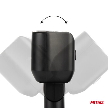 04173/AM ΑΝΤΑΠΤΟΡΑΣ ΑΝΑΠΤΗΡΑ ΔΙΠΛΟΣ 12/24V ΜΕ ΒΟΛΤΟΜΕΤΡΟ ΜΕ 3 ΘΥΡΕΣ USB AMIO - 1 Τεμ.