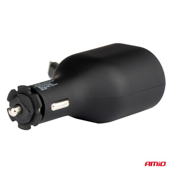 04176/AM ΦΟΡΤΙΣΤΗΣ ΑΝΑΠΤΗΡΑ ΜΕ 2 ΘΥΡΕΣ USB-C 20W+USB-A QUICK CHARGE 3.0 ΜΕ ΚΑΛΩΔΙΟ USB-C 30W ΜΑΥΡΟ AMIO - 1 Τεμ.