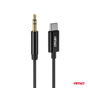 04294/AM ΚΑΛΩΔΙΟ ΣΥΝΔΕΣΗΣ ΑΝΤΑΠΤΟΡΑΣ ΑΠΟ USB-C ΣΕ AUX MINI JACK 3.5mm 1m AMIO - 1 Τεμ.