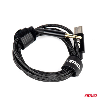 04294/AM ΚΑΛΩΔΙΟ ΣΥΝΔΕΣΗΣ ΑΝΤΑΠΤΟΡΑΣ ΑΠΟ USB-C ΣΕ AUX MINI JACK 3.5mm 1m AMIO - 1 Τεμ.