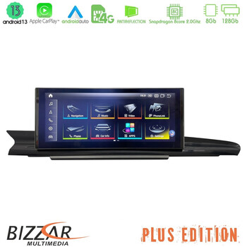 Bizzar Plus Edition Audi a6 2012-2018 Android13 8core (8+128gb) Navigation Multimedia 10.25″ hd Anti-Reflection u-au-1226d