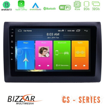 Bizzar cs Series 4core Android13 2+32gb Fiat Stilo Navigation Multimedia Tablet 9 u-cs-Ft0824