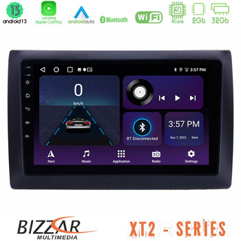 Bizzar xt2 Series 4core Android13 2+32gb Fiat Stilo Navigation Multimedia Tablet 9 u-xt2-Ft0824