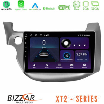 Bizzar xt2 Series 4core Android13 2+32gb Honda Jazz 2009-2013 Navigation Multimedia Tablet 10 u-xt2-Hd0197