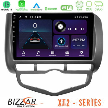 Bizzar xt2 Series 4core Android13 2+32gb Honda Jazz 2002-2008 (Auto A/c) Navigation Multimedia Tablet 9 u-xt2-Hd0893