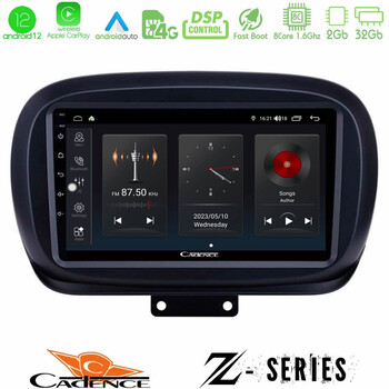 Cadence z Series Fiat 500x 8core Android12 2+32gb Navigation Multimedia Tablet 9 u-z-Ft0534