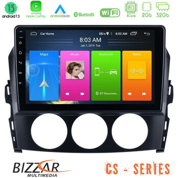 Bizzar cs Series 4core Android13 2+32gb Mazda mx-5 2006-2008 Navigation Multimedia Tablet 9 u-cs-Mz1171