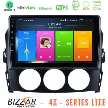 Bizzar 4t Series Mazda mx-5 2005-2015 4core Android13 2+32gb Navigation Multimedia Tablet 9 u-lvb-Mz1171