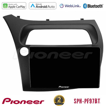 Pioneer sph-Pf97bt Series    Honda Civic Multimedia Station 9 (Tablet Style) με Carplay &Amp; Android Auto u-sph-Hd0942
