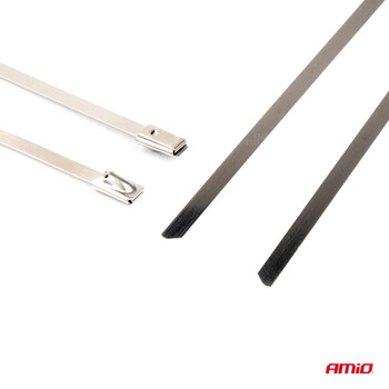 04319/AM ΔΕΜΑΤΙΚΑ/ΔΕΤΙΚΑ ΚΑΛΩΔΙΩΝ TIE WRAP (ΤΑΙΡΑΠ) ΜΕΤΑΛΛΙΚΑ 4,6 x 100mm ΑΜΙΟ - 100 ΤΕΜ.