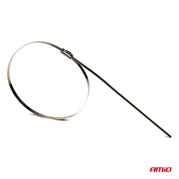 04326/AM ΔΕΜΑΤΙΚΑ/ΔΕΤΙΚΑ ΚΑΛΩΔΙΩΝ TIE WRAP (ΤΑΙΡΑΠ) ΜΕΤΑΛΛΙΚΑ 7,9 x 400mm ΑΜΙΟ - 100 ΤΕΜ.