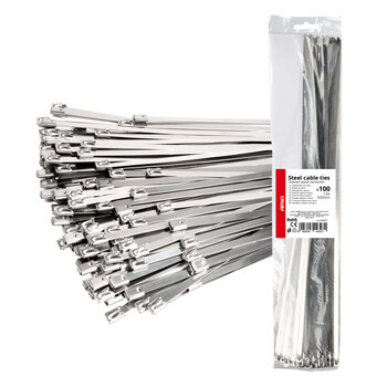 04327/AM ΔΕΜΑΤΙΚΑ/ΔΕΤΙΚΑ ΚΑΛΩΔΙΩΝ TIE WRAP (ΤΑΙΡΑΠ) ΜΕΤΑΛΛΙΚΑ 7,9 x 600mm ΑΜΙΟ - 100 ΤΕΜ.