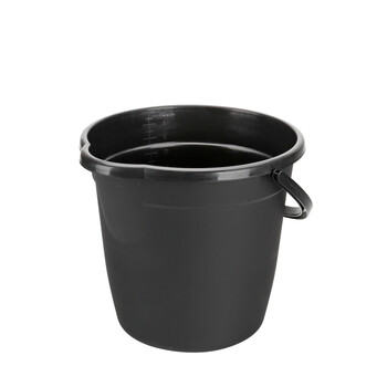 L3738.8 ΚΟΥΒΑΣ ΠΛΑΣΤΙΚΟΣ ΜΕ ΧΕΡΟΥΛΙ BUCKY 10L ΜΑΥΡΟΣ LAMPA - 1 ΤΕΜ.
