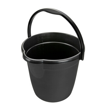 L3738.8 ΚΟΥΒΑΣ ΠΛΑΣΤΙΚΟΣ ΜΕ ΧΕΡΟΥΛΙ BUCKY 10L ΜΑΥΡΟΣ LAMPA - 1 ΤΕΜ.