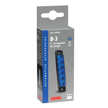 L9703.9 ΦΩΣ ΟΓΚΟΥ 9>32V 6 LED ΜΠΛΕ ΧΡΩΜΑ 95,6x19,8mm LAMPA -  1 Τεμ.