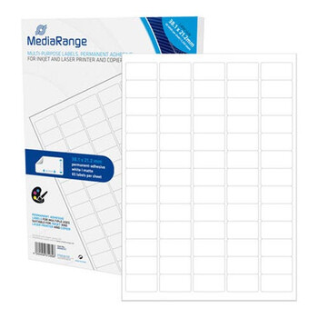 MediaRange Ετικέτες Γενικής Χρήση, 38.1x21.2mm. Λευκές (3.250 Pack) (MRINK151) MediaRange Ετικέτες Γενικής Χρήση, 38.1x21.2mm. Λευκές (3.250 Pack) (MRINK151)