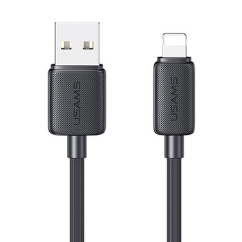 USAMS καλώδιο Lightning σε USB US-SJ689, 12W, 480Mbps, 1m, μαύρο